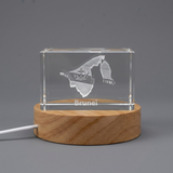 Brunei 3D Engraved Crystal Trophy Award With Recognition - Stunning Heritage Map Keepsake - Custom Award From A&B Crystal Collection