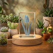 Tulip Trophy Award 3D Engraved Crystal — Made in Canada