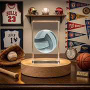 Volleyball Art | 3d Engraved Crystal 