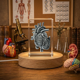 Heart Art 3D Engraved Crystal Trophy Award for Recognition | Elegant Keepsake for Doctors - Custom Award From A&B Crystal Collection