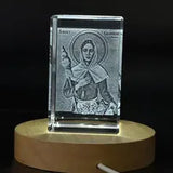 Saint Germain Cousin 3D Engraved Crystal Gift - Custom Award From A&B Crystal Collection