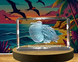 Magnificent Frigatebird 3D Engraved Crystal Trophy Award - Unique Recognition Gift & Decor