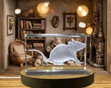 Mouse Trophy Award | Exquisite 3D Laser Engraved Crystal Collectibles