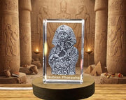 Nubian Pharaohs Recognition Trophy Award | 3D Engraved Crystal Art of Ancient Kings