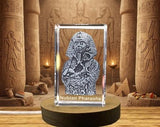 Nubian Pharaohs Recognition Trophy Award | 3D Engraved Crystal Art of Ancient Kings