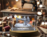 Luxury 3D Engraved Crystal Sewing Machine Trophy Award - Recognition Art by A&B Collection - Custom Award From A&B Crystal Collection