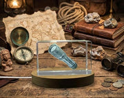 3D Crystal Flashlight Trophy Award | 3D Engraved Gift with LED Base for Adventure Lovers