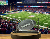 American Football Recognition Trophy | 3D Engraved Crystal Keepsake with LED Base Light