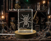 Red Headed Mouse Spider Engraved Crystal Trophy Award Recognition | Exquisite 3D Glass Decor