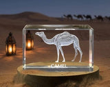 Unique 3D Engraved Crystal with Camel Design - Perfect Gift for Animal Lovers