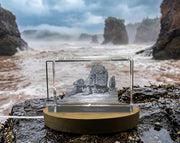 Bay Of Fundy 3D Engraved Crystal Trophy Award With LED Base Light - Unique Recognition Gift