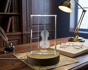 Viola 3D Gravure Crystal 3D Crystal Gravé Crystal / Gift / Decor / Collectible / Souvenir