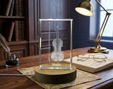 Viola 3D Gravure Crystal 3D Crystal Gravé Crystal / Gift / Decor / Collectible / Souvenir