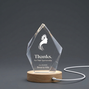 Best Employee of the Month 3D Engraved Crystal Gift - Iceberg