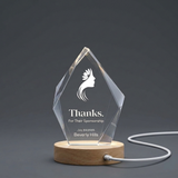 Best Employee of the Month 3D Engraved Crystal Gift - Iceberg