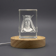 St. Ursula : Virgin Martyr Patron Saint 3D Engraved Crystal Gift
