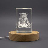 St. Ursula — 3D laser-engraved crystal keepsake, Made in Canada