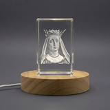 St. Ursula : Virgin Martyr Patron Saint 3D Engraved Crystal Gift