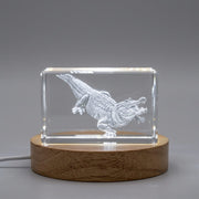 Alligator Trophy Award 3D Engraved Crystal — Made in Canada
