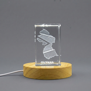 Guyana 3D Engraved Crystal 
