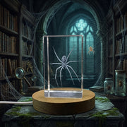 Brown Recluse Spider 3D Engraved Crystal Trophy Award — Made in Canada