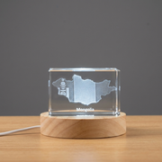 Mongolia 3D Engraved Crystal 