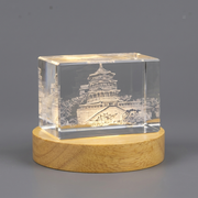 3D Engraved Crystal Gift Featuring the Iconic Architecture of Summer Palace, Beijing