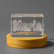 Maria | Names Art 3D Engraved Crystal — Made in Canada