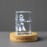 AI Robot 3D Engraved Crystal Accents