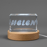 Helen | Names Art 3D Engraved Crystal - Custom Award From A&B Crystal Collection