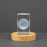 Recognition 3D Engraved Crystal Ping Pong Ball Trophy Award with LED Base by A&B Crystal Collection