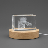 Monkey Brush 3D Engraved Crystal Gift for Plant Lovers - Custom Award From A&B Crystal Collection