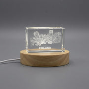 Pistia : Unique Plants 3D Engraved Crystal Gift — Made in Canada