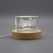 Pistia : Unique Plants 3D Engraved Crystal Gift