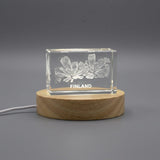 Pistia : Unique Plants 3D Engraved Crystal Gift — Made in Canada