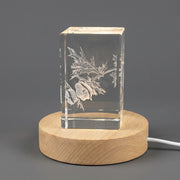 Mexican Poppies 3D Engraved Crystal Gift — Made in Canada