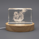 Jazz Trumpet Player Recognition Trophy Award - 3D Engraved Crystal Art with LED Base