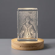 St. Barbara 3D Engraved Crystal — Made in Canada