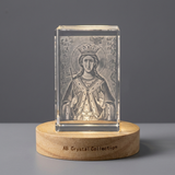 3D Engraved Crystal St. Barbara