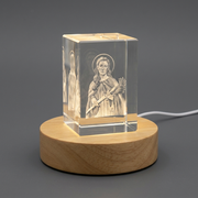 St. Susanna 3D Engraved Crystal Gift - Roman Virgin Martyr Sacred Memorial Keepsake