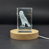 Ba Egyptian Symbol Immortalized in 3D Engraved Crystal