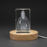 St. Ammon — 3D laser-engraved crystal keepsake, Made in Canada