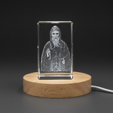 3D Engraved Crystal Art of St. Ammon - Custom Award From A&B Crystal Collection