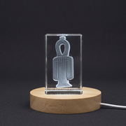 Tyet Egyptian Symbol Immortalized in 3D Engraved Crystal