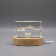Gambia 3D Engraved Crystal 