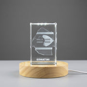 Eswatini 3D Engraved Crystal