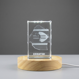 Eswatini 3D Gravure Crystal 3D Crystal Gravé Crystal / Gift / Decor / Collectible / Souvenir