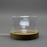 Gabon 3D Engraved Crystal 