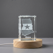Ghana 3D Engraved Crystal 