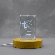Greece 3D Engraved Crystal 